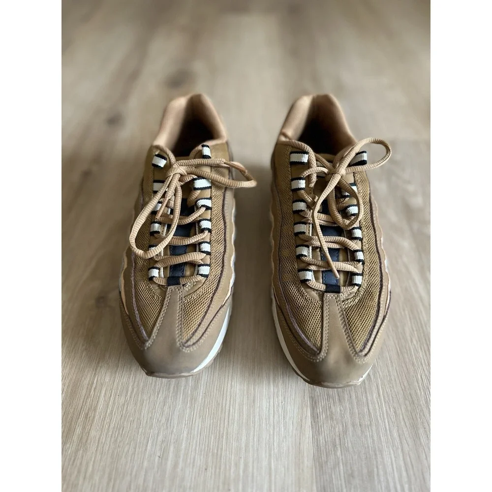 Nike Air Max 95 GS Shoes Wheat Gold White‎ Size 7Y Women's 8.5 905348-700